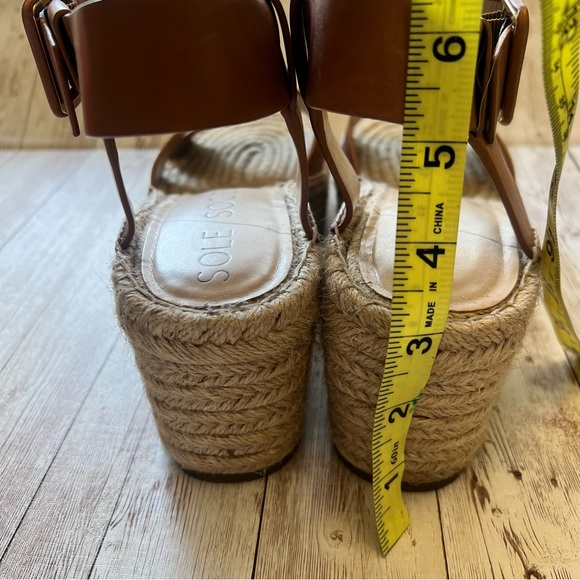 Brown strap wedges with buckle (sz 9.5) - Picture 7 of 11